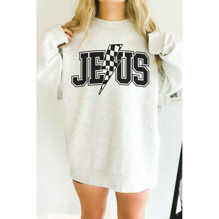 Jesus Lightning Oversized Sweatshirt