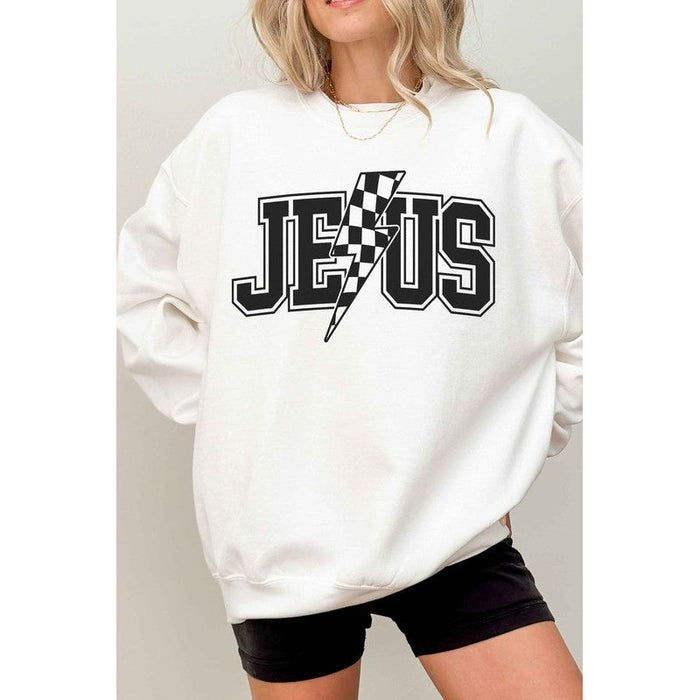 Jesus Lightning Oversized Sweatshirt