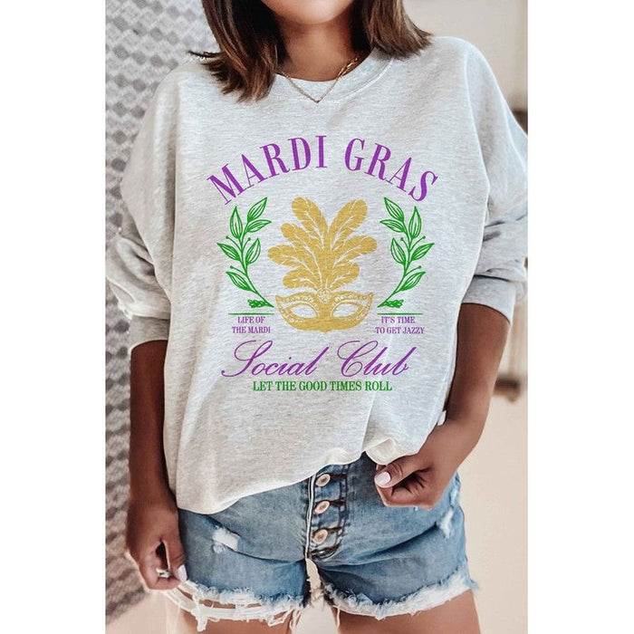 Mardi Gras Social Club Graphic Sweatshirt