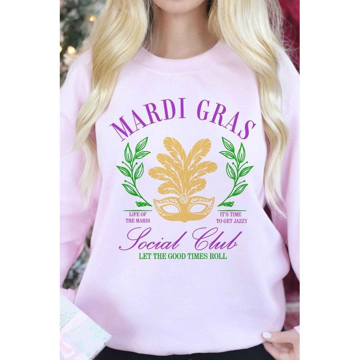 Mardi Gras Social Club Graphic Sweatshirt