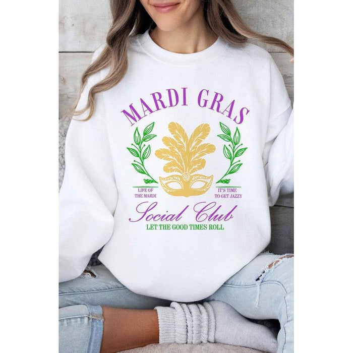 Mardi Gras Social Club Graphic Sweatshirt