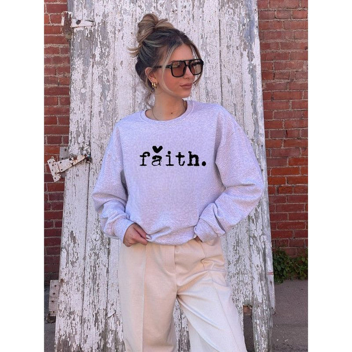 Faith Heart Cozy Crewneck Sweatshirt