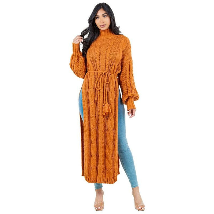 WOMEN FASHION 2PCS SWEATER DRESS SET