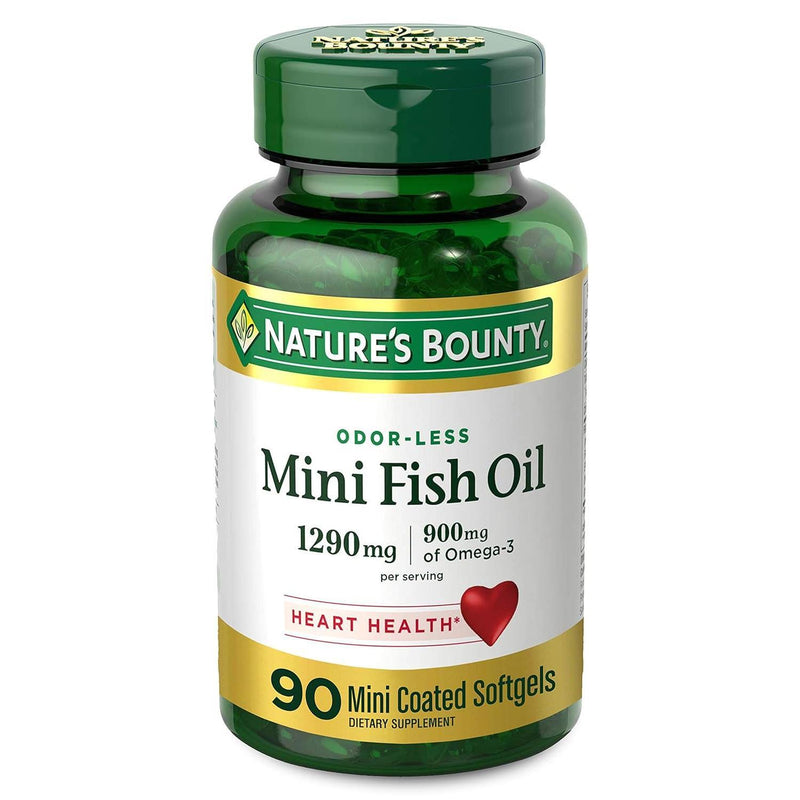 Nature's Bounty Nature's Bounty Fish Oil, Mini, 1290 Mg, Coated Softgels 90 ct Vitamins & Supplements
