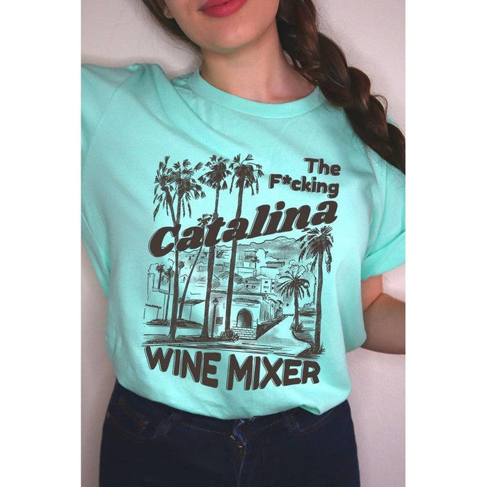 Catalina Wine Mixer Palm Tree Graphic T Shirts