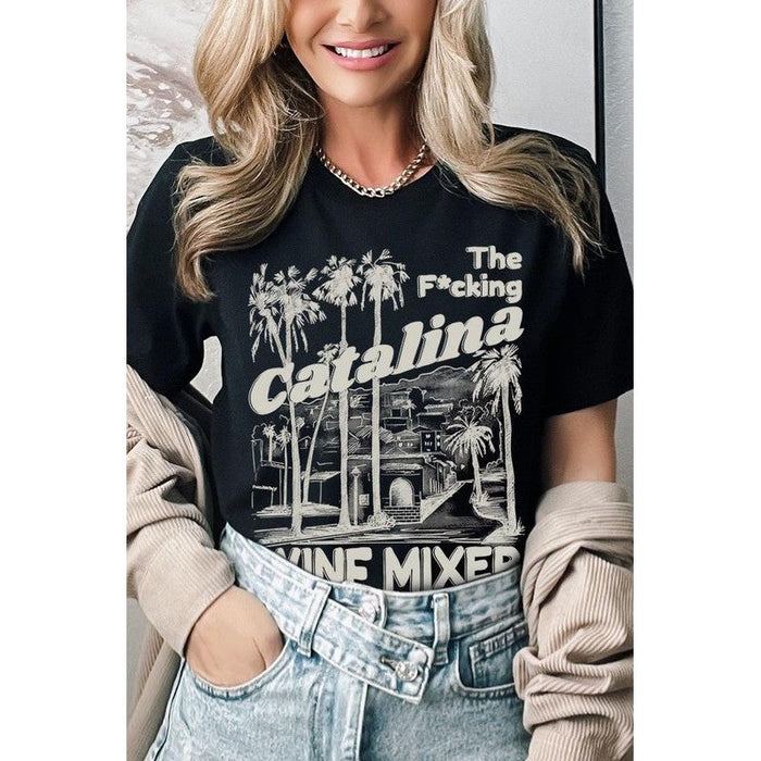 Catalina Wine Mixer Palm Tree Graphic T Shirts