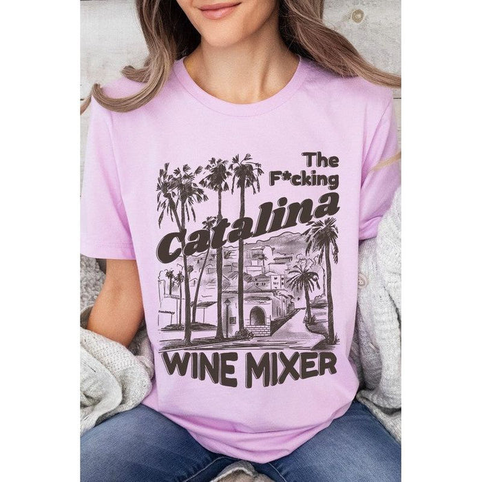 Catalina Wine Mixer Palm Tree Graphic T Shirts