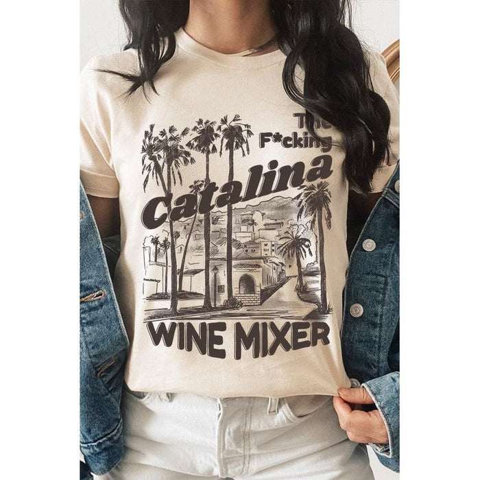 Catalina Wine Mixer Palm Tree Graphic T Shirts