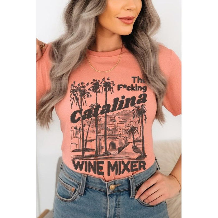 Catalina Wine Mixer Palm Tree Graphic T Shirts