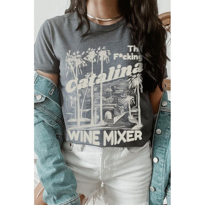 Catalina Wine Mixer Palm Tree Graphic T Shirts