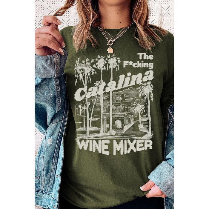 Catalina Wine Mixer Palm Tree Graphic T Shirts