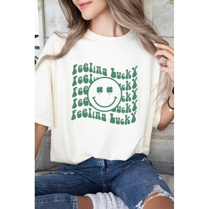 Feeling Lucky St Patrick's Day Smiley Face Shirt