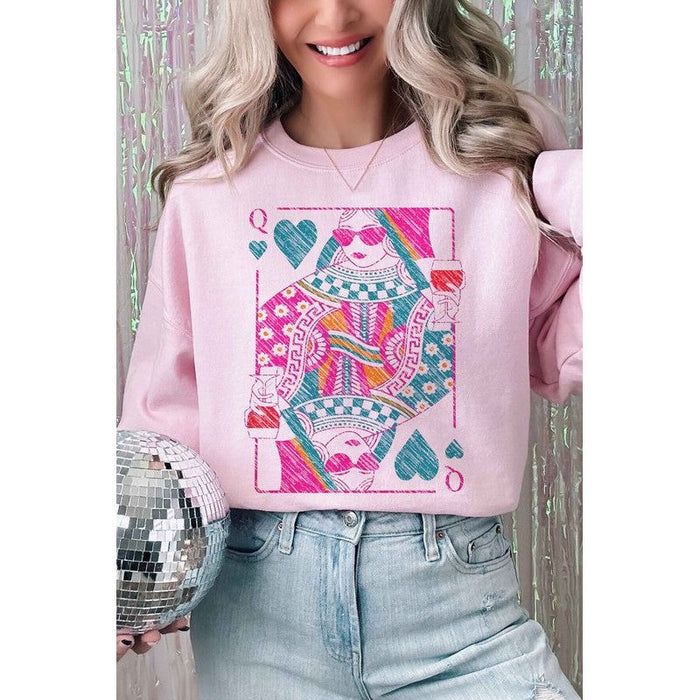 Queen Of Hearts Graphic Sweatshirt