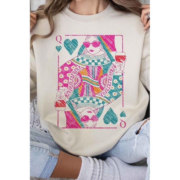 Queen Of Hearts Graphic Sweatshirt