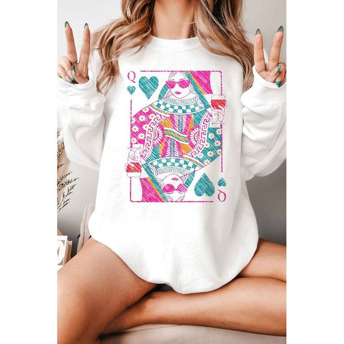 Queen Of Hearts Graphic Sweatshirt