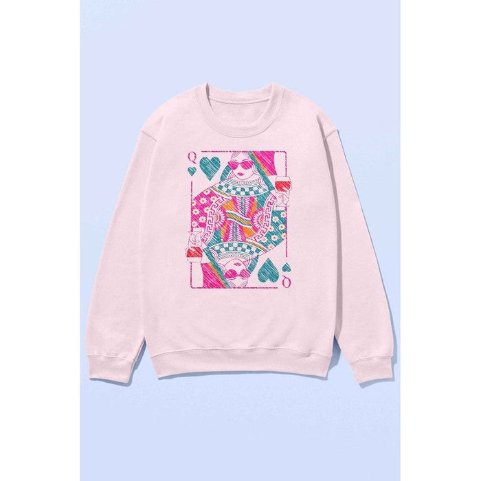 Queen Of Hearts Oversized Sweatshirt