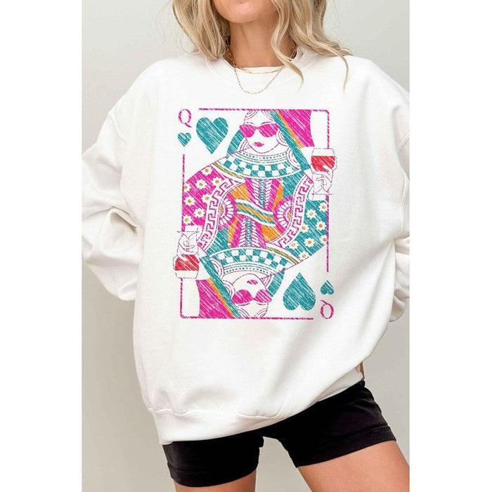 Queen Of Hearts Oversized Sweatshirt