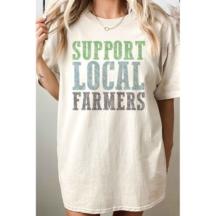 Support Local Farmers Oversized Tee