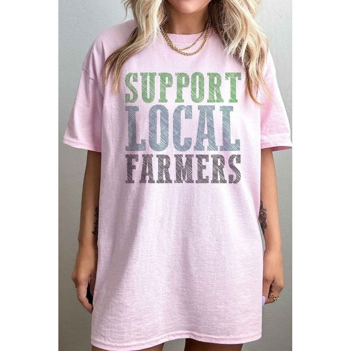 Support Local Farmers Oversized Tee