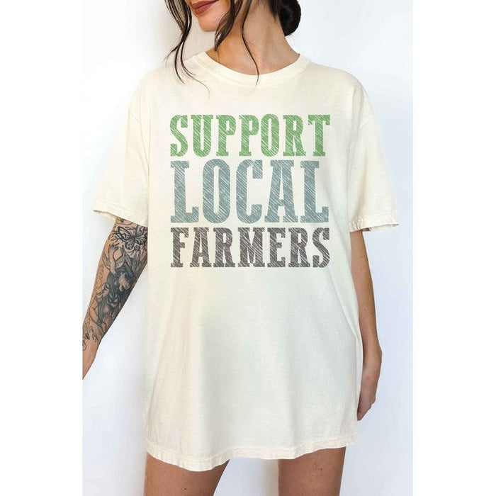 Support Local Farmers Oversized Tee