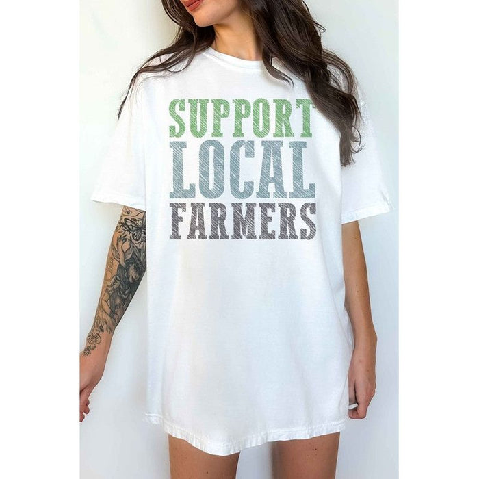 Support Local Farmers Oversized Tee