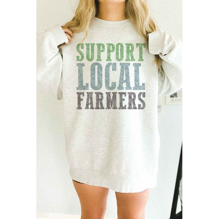 Support Local Farmers Oversized Sweatshirt