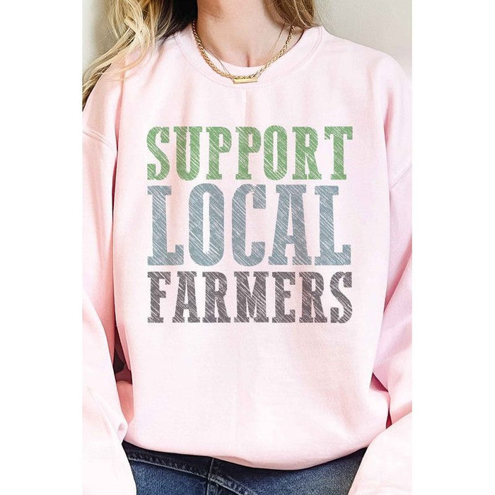 Support Local Farmers Oversized Sweatshirt