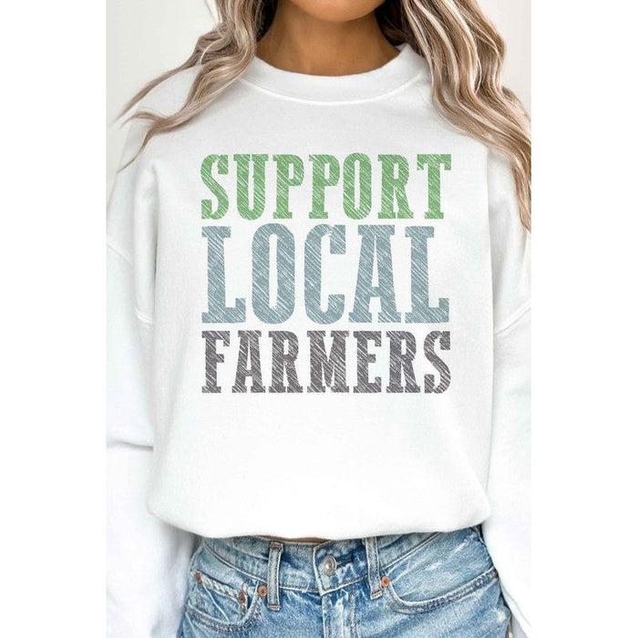 Support Local Farmers Oversized Sweatshirt