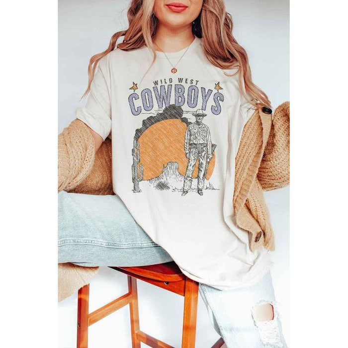 WILD WEST COWBOYS WESTERN GRAPHIC TEE