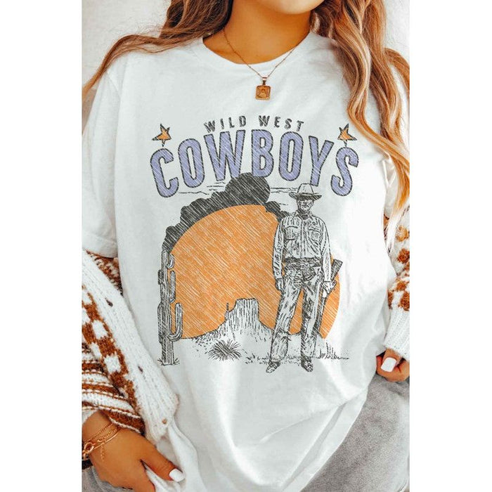 WILD WEST COWBOYS WESTERN GRAPHIC TEE