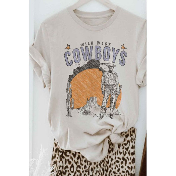 WILD WEST COWBOYS WESTERN GRAPHIC TEE