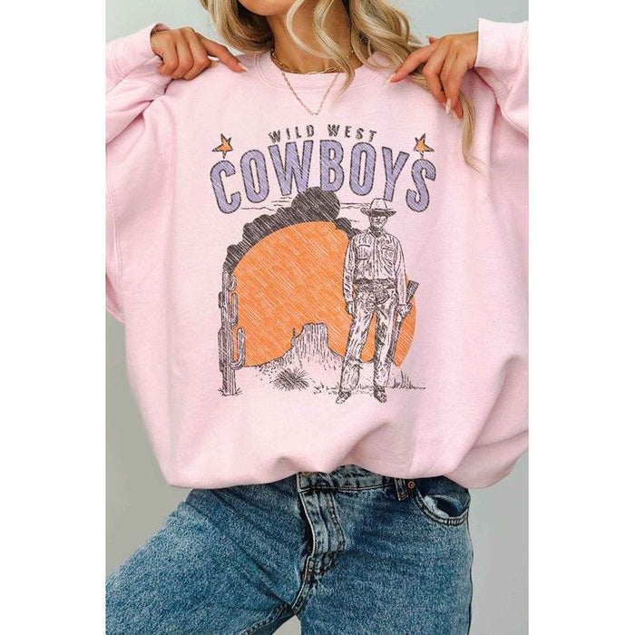 WILD WEST COWBOYS WESTERN OVERSIZED SWEATSHIRT