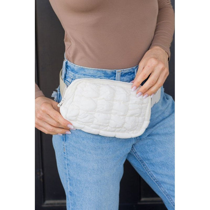 Anya Quilted Puffer Sling Belt Fanny Bum Bag