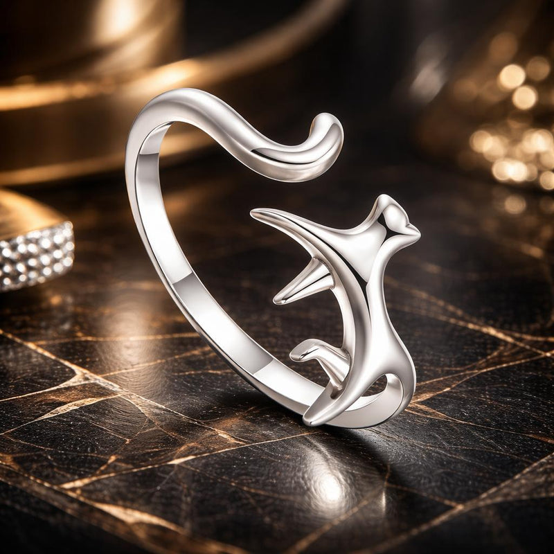 Bids.com 925 Sterling Silver Oxidized Ring for Women Rings
