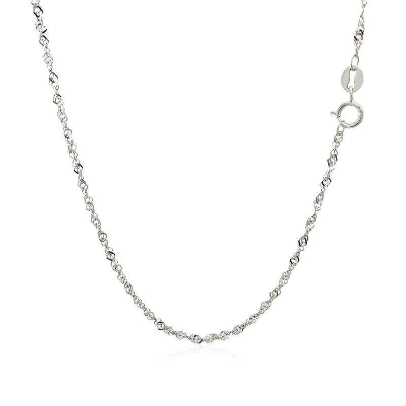Bids.com 14k White Gold Singapore Chain 1.5mm Necklaces