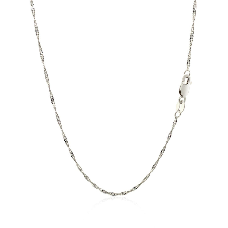 Bids.com 14k White Gold Singapore Chain 1.5mm Necklaces