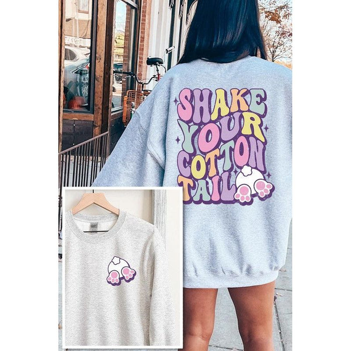 Tail Easter Front Back Graphic Fleece Sweatshirts