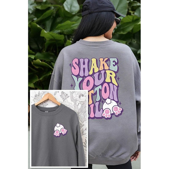 Tail Easter Front Back Graphic Fleece Sweatshirts