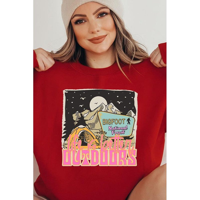 Bigfoot Wanderlust Graphic Fleece Sweatshirts