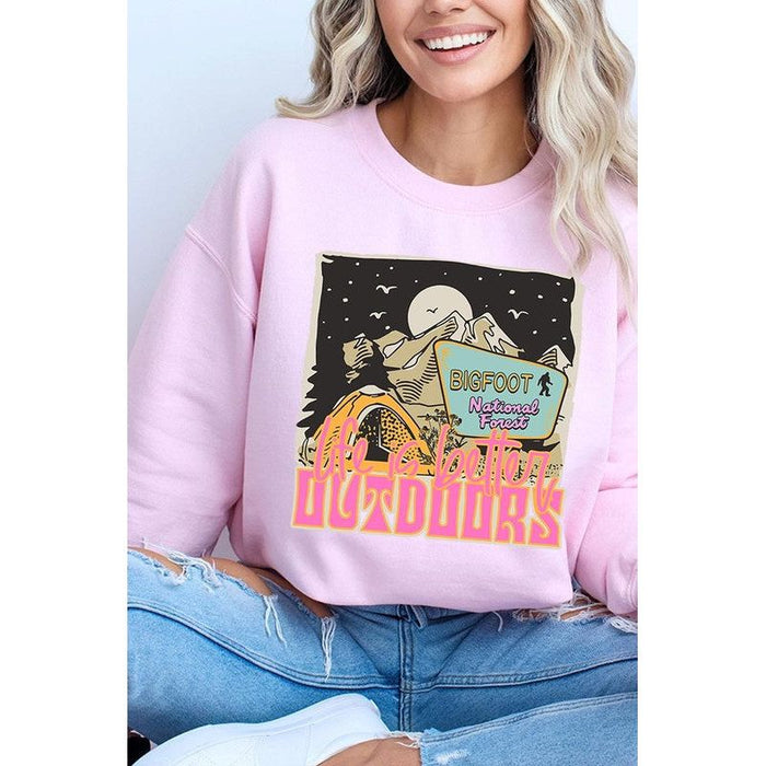 Bigfoot Wanderlust Graphic Fleece Sweatshirts