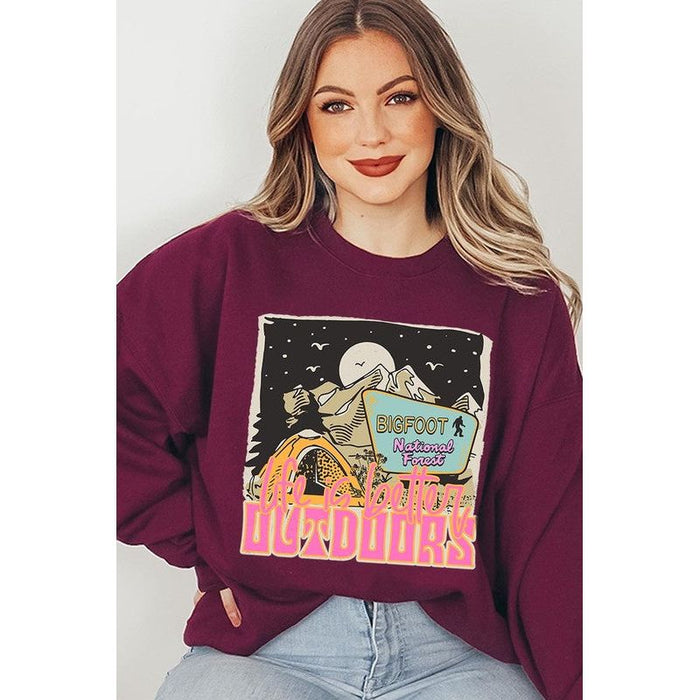 Bigfoot Wanderlust Graphic Fleece Sweatshirts