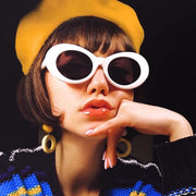zeroUV Retro 1990's Fashion Oval Clout Goggle Sunglasses 51mm C381 Sunglasses