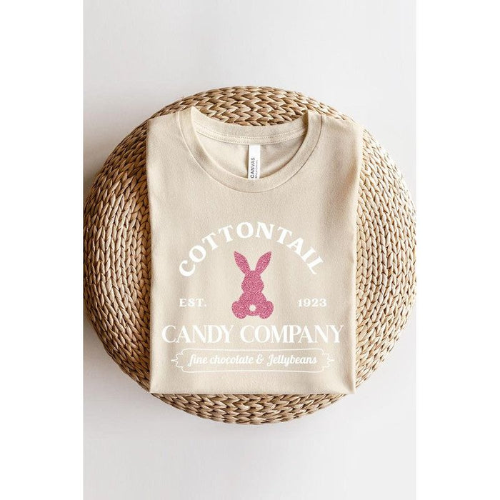 Cotton Tail Easter Bunny Glitter Graphic T Shirts