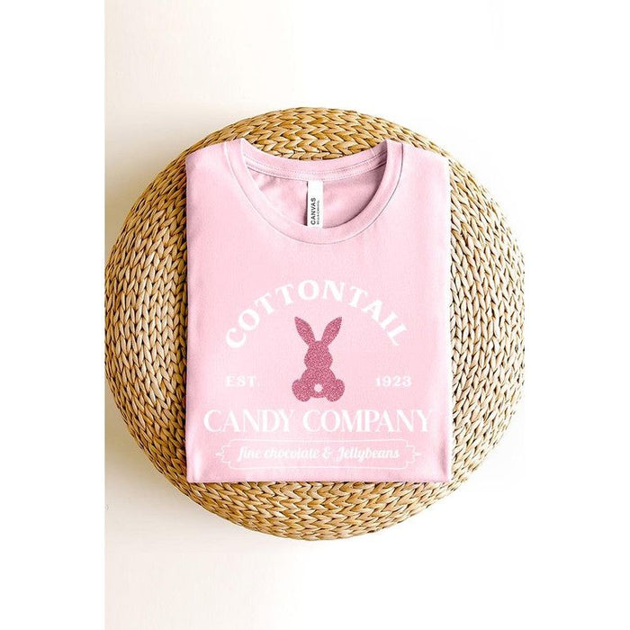 Cotton Tail Easter Bunny Glitter Graphic T Shirts