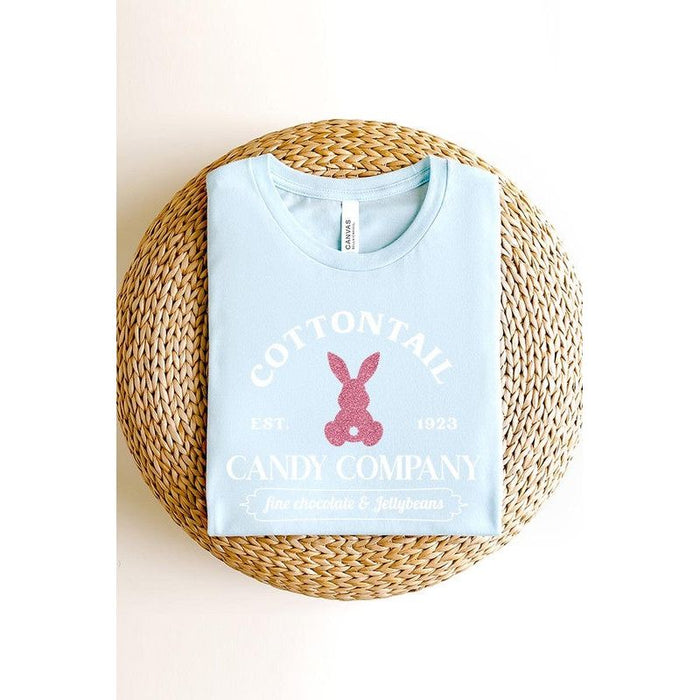 Cotton Tail Easter Bunny Glitter Graphic T Shirts