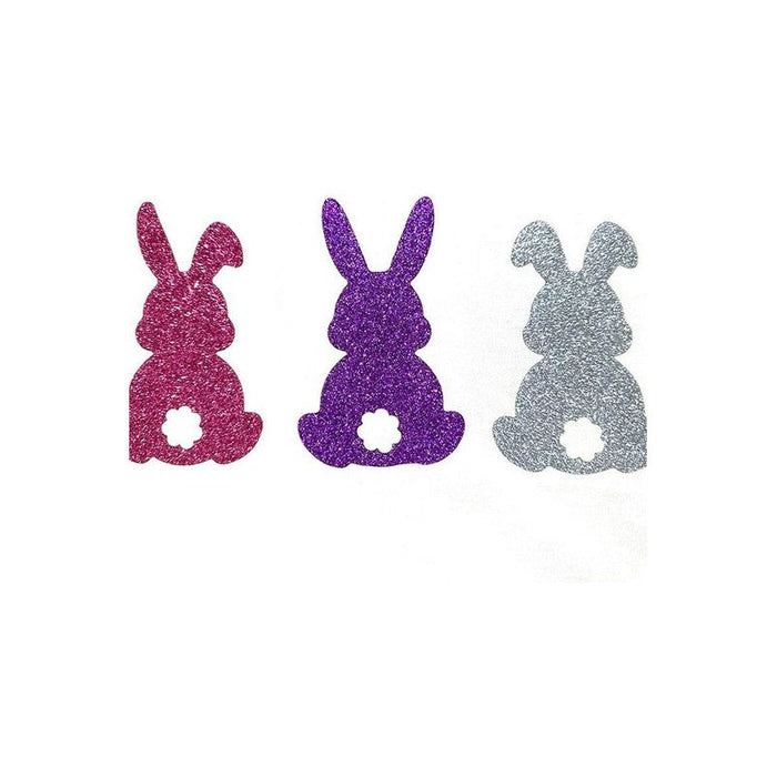 Easter Bunny Glitter Patch Graphic T Shirts