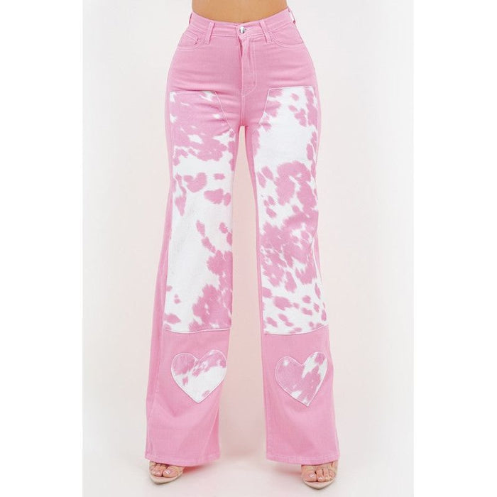 Rodeo Wide Leg Jean in Pink