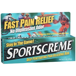 Sportscreme Sportscreme Deep Penetrating Pain Relieving Rub 3 oz. Medicine & Drugs White Smoke
