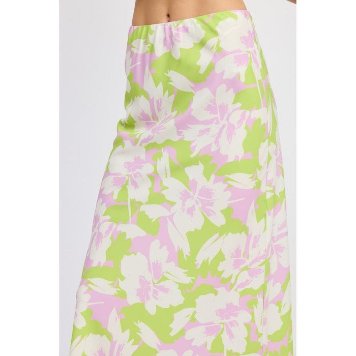 Maxi Floral Bias Skirt