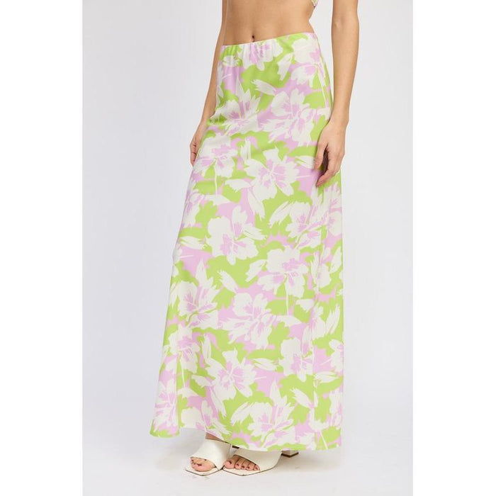 Maxi Floral Bias Skirt